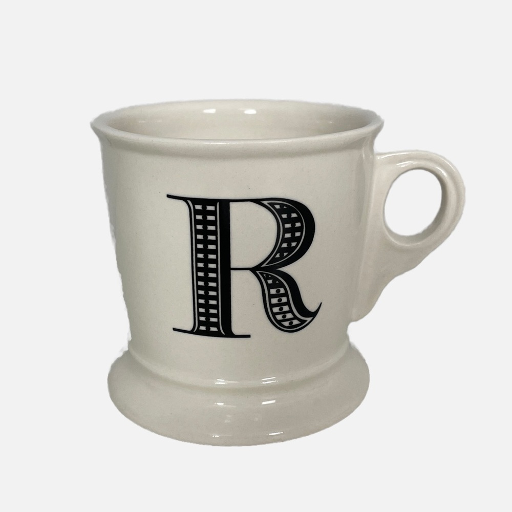 Anthropologie Monogram Letter "R" Initial Mug‎ Coffee Tea EUC